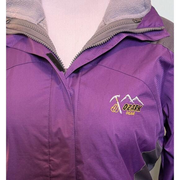 Ozark Gear Winter Ski Coat Womens Sz Medium Purple Gray Removable Fleece Lining - Picture 2 of 7
